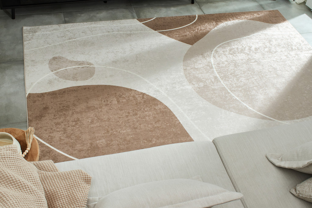 Grege - Alfombra Interior - Poliéster Estampado - Beige