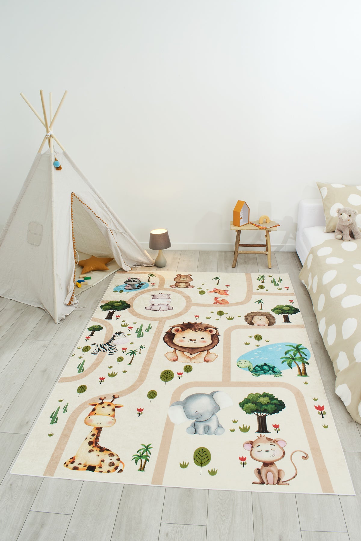 Happy - Alfombra Interior - Poliéster Estampado - Beige