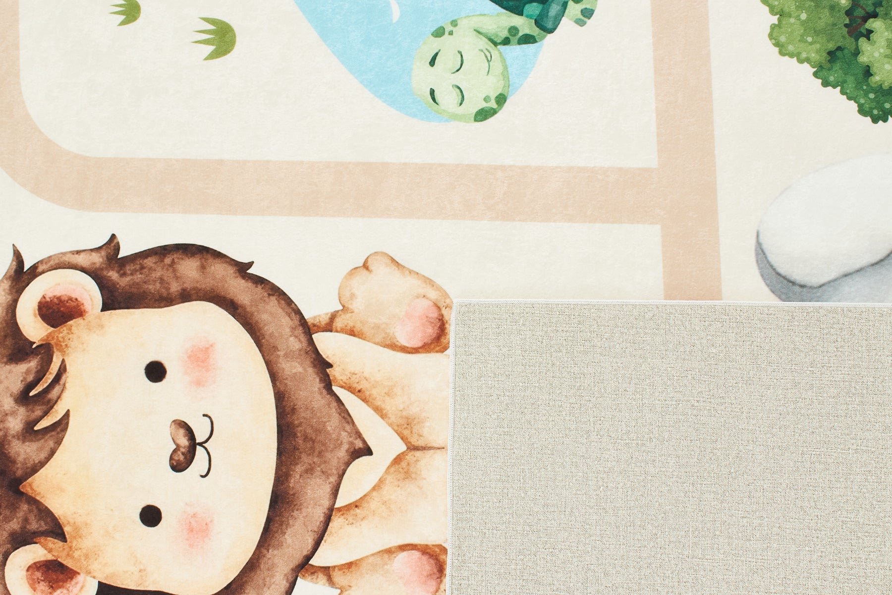 Happy - Alfombra Interior - Poliéster Estampado - Beige