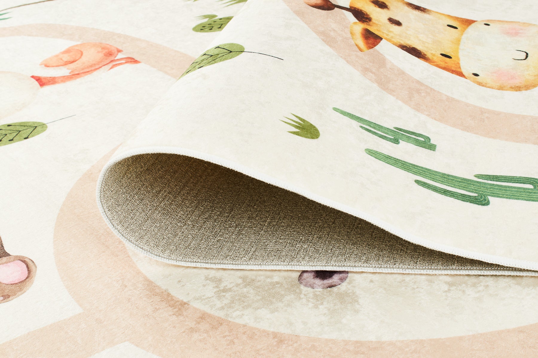 Happy - Alfombra Interior - Poliéster Estampado - Beige