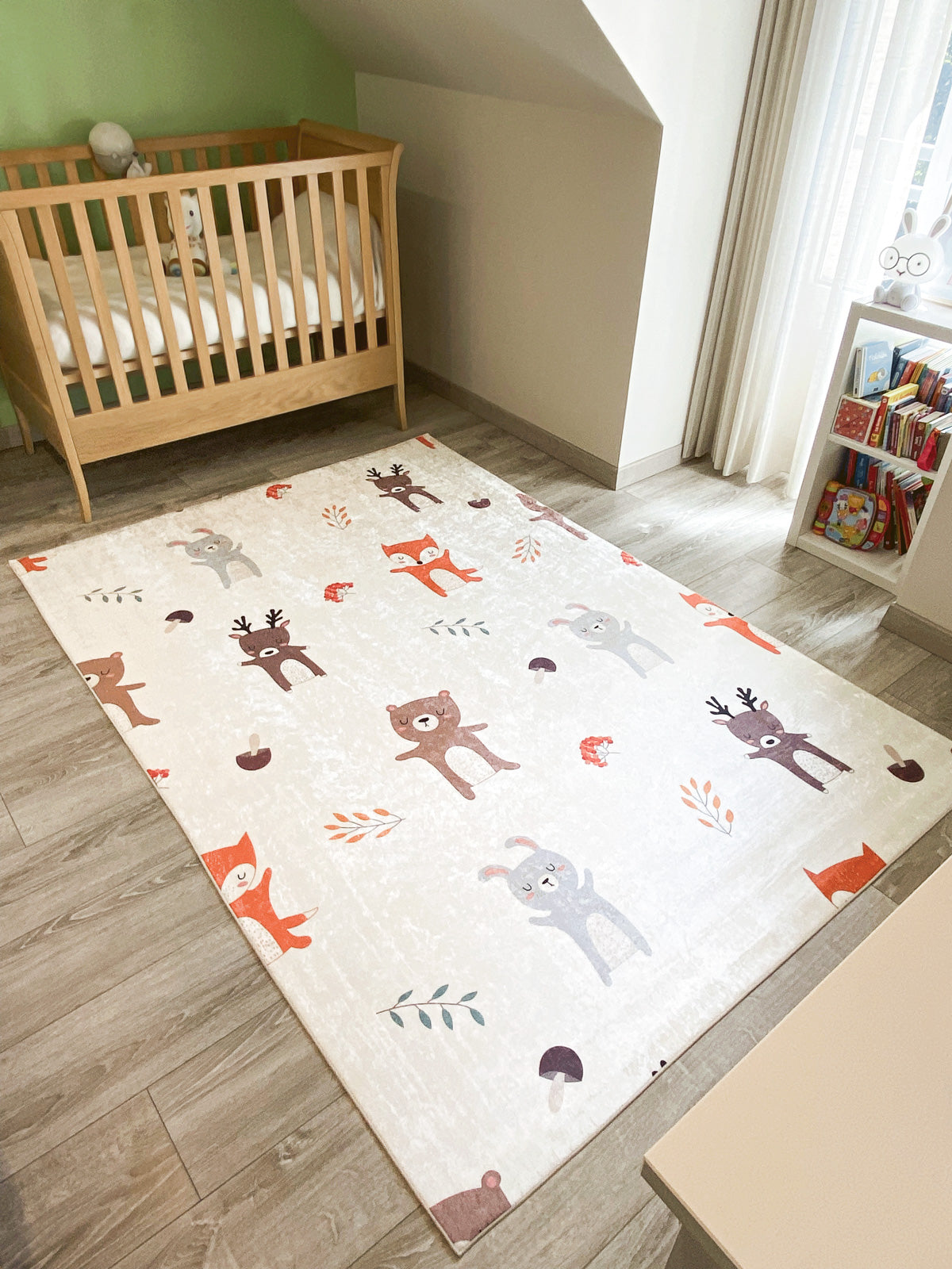 Happy - Alfombra Interior - Poliéster Estampado - Crema
