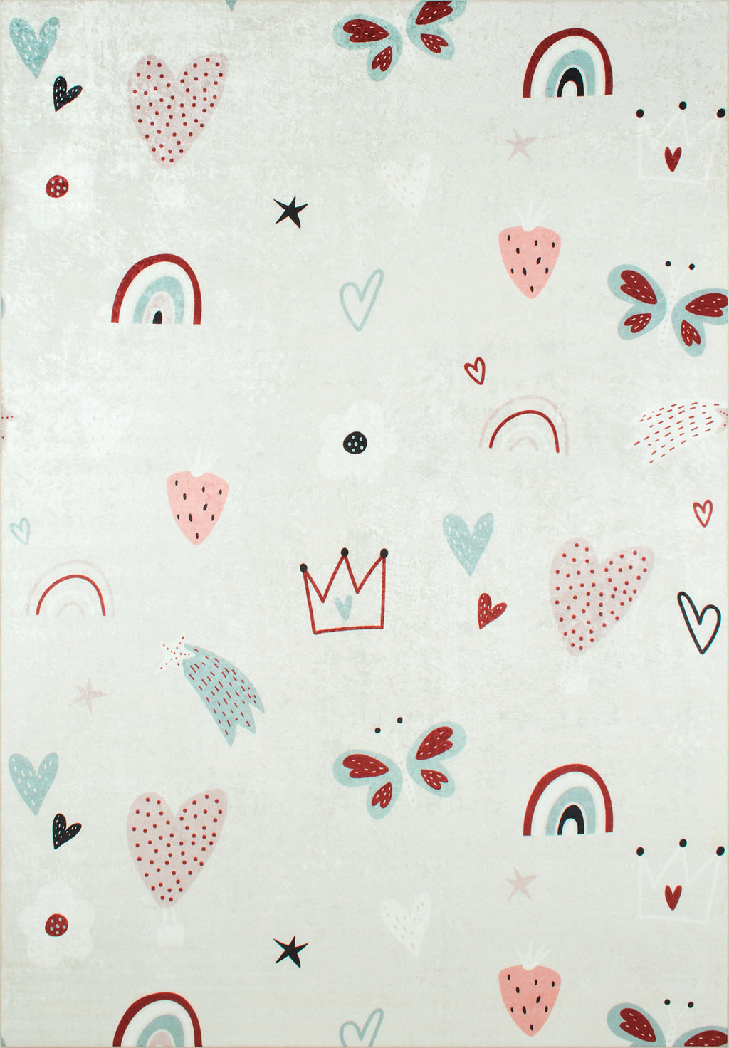 Happy - Alfombra Interior - Poliéster Estampado - Rosa