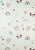 Happy - Alfombra Interior - Poliéster Estampado - Rosa
