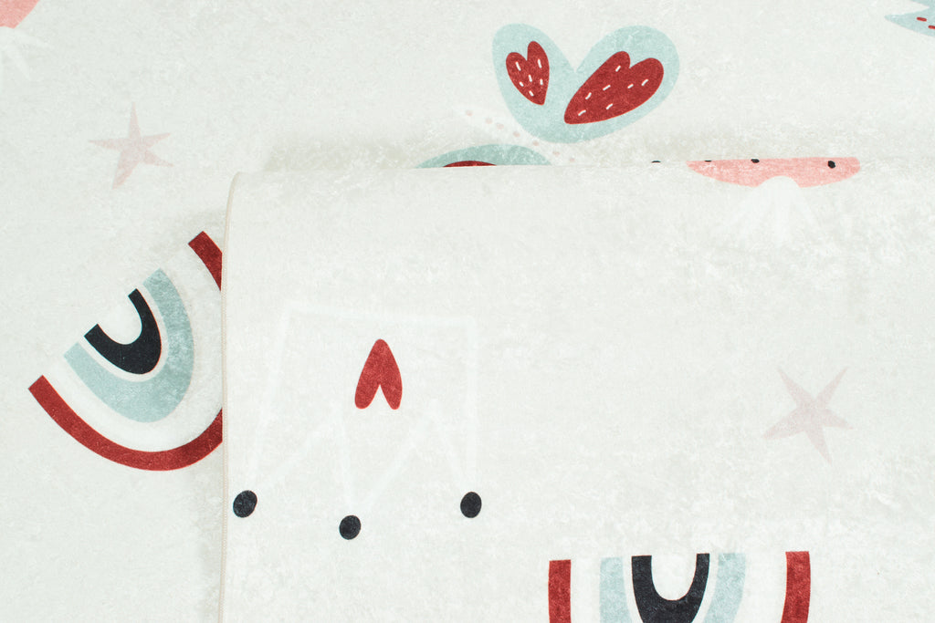 Happy - Alfombra Interior - Poliéster Estampado - Rosa