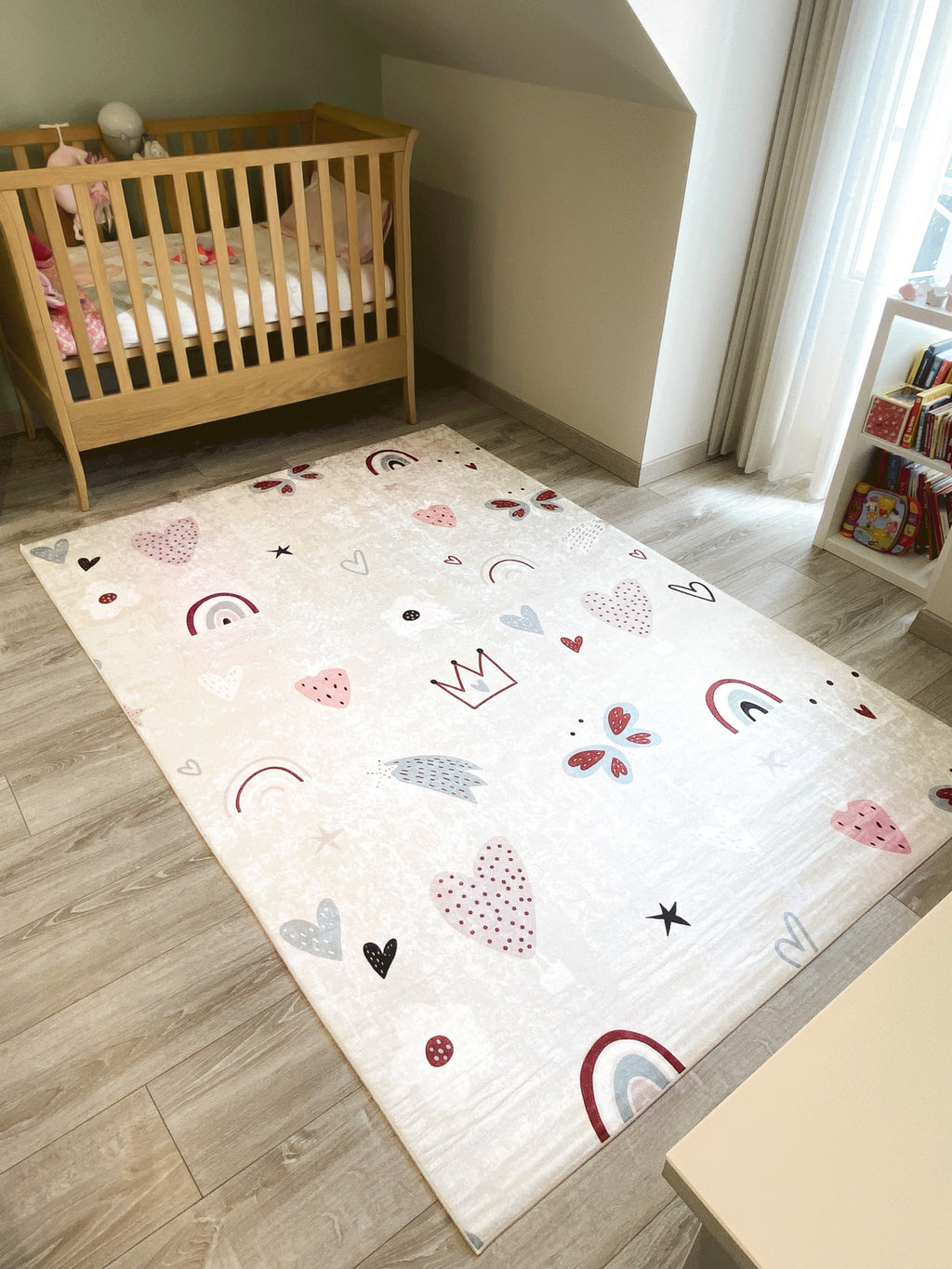 Happy - Alfombra Interior - Poliéster Estampado - Rosa