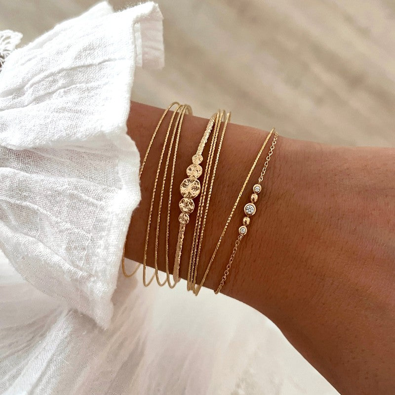 Pia Bangle - Gold Plated