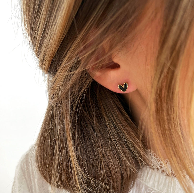 Pendientes “Louka” acero negro-Instants-Plaisirs-Pendientes Instants Plaisirs | Joyas