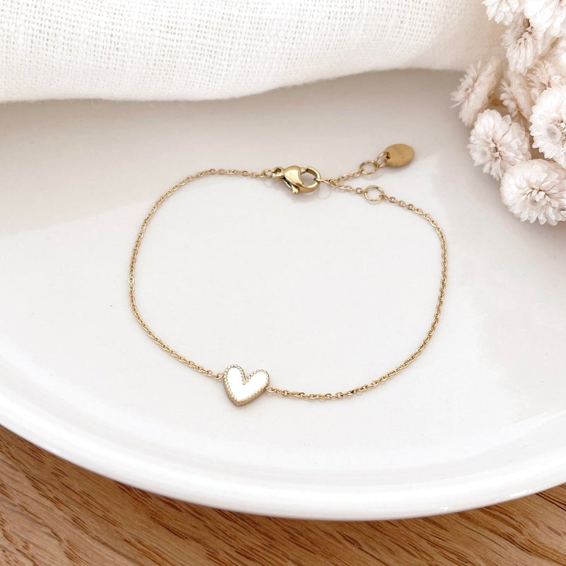Bracelet "Louka" blanc acier-Bracelets-Instants Plaisirs • Bijoux-Instants Plaisirs | Bijoux