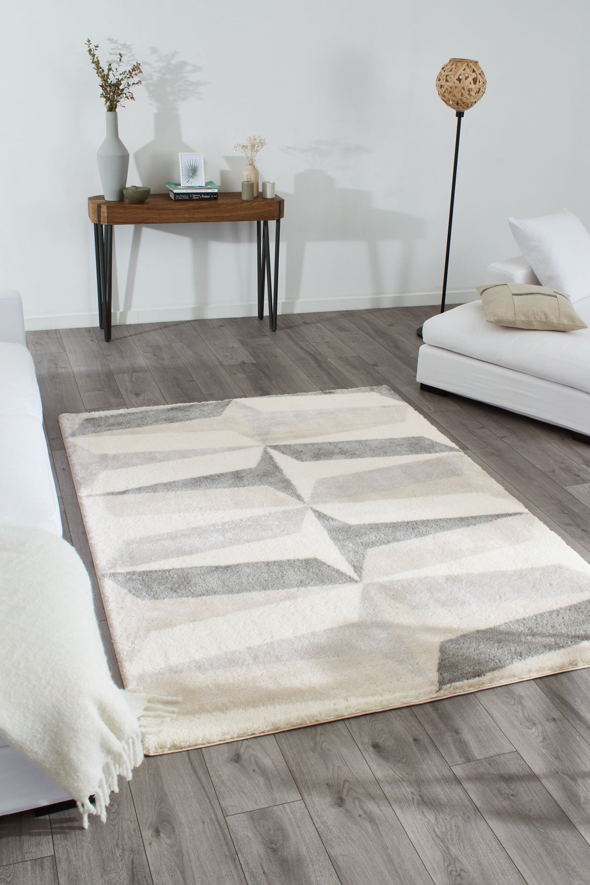Karena - Alfombra Interior - Poliéster - Gris