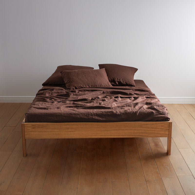 Flat Sheet - Washed Linen - Cacao