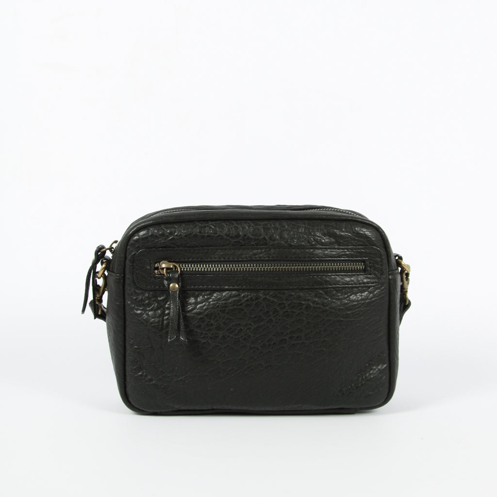 Bolso de hombro Maelys - Piel de cordero negra