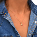 Collier Maia - Or & Rouge