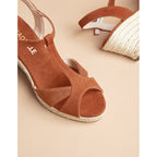 Espadrilles Talon Palombaggia - Daim Marron - Femme