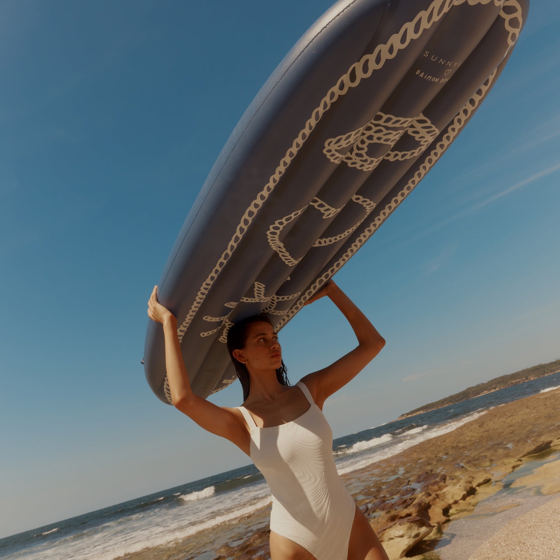 Colchón inflable de surf para adultos I Love Sun - Azul