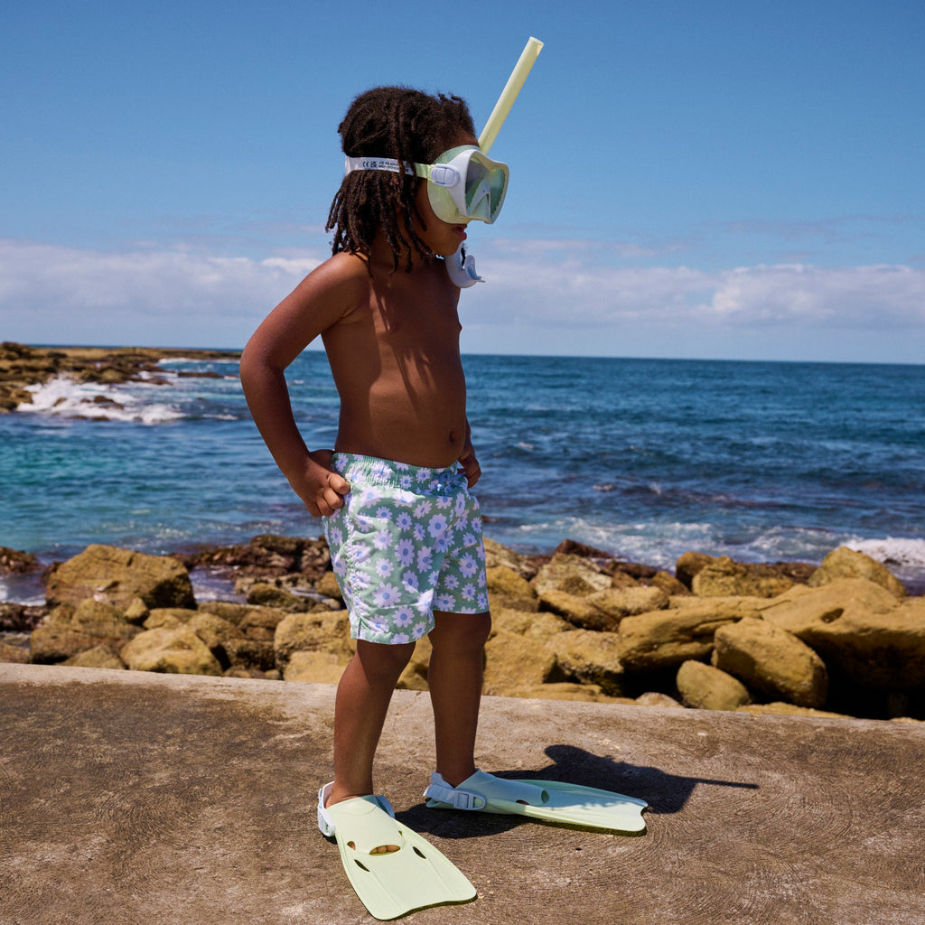 Fins + Mask + Snorkel Marble - Green