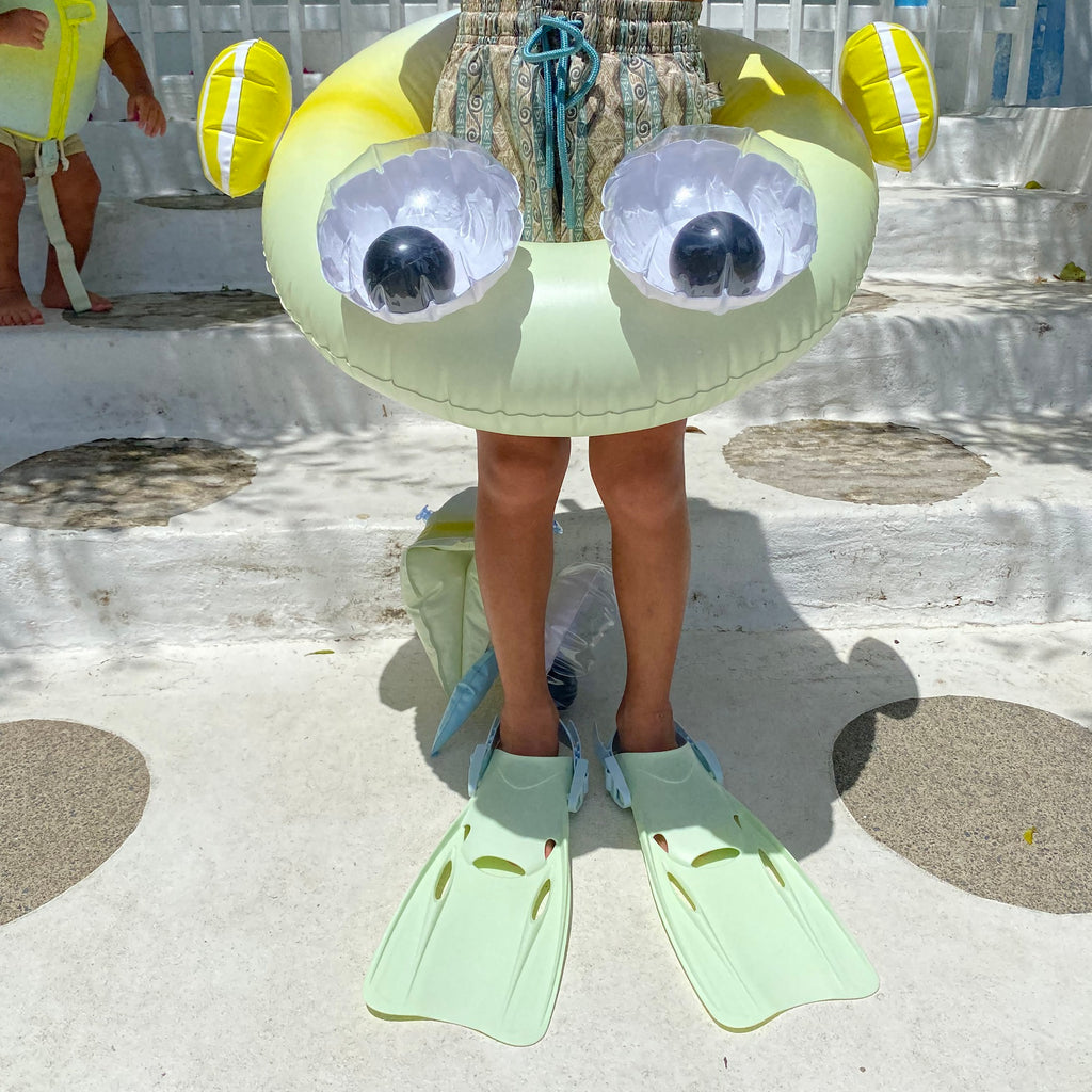 Fins + Mask + Snorkel Marble - Green