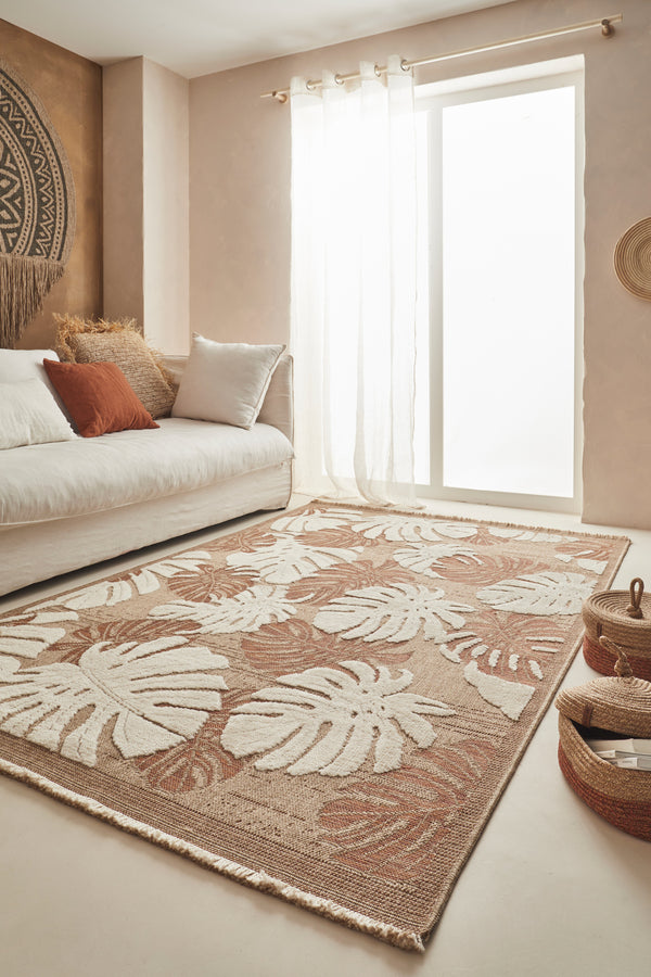 Jute Look Rug Tulum 9062 - Jute Pattern - Terra - Indoor / Outdoor