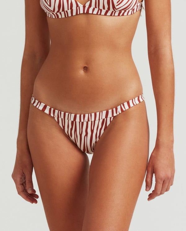 Braguita de bikini con estampado de cebra - Marrón