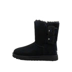 Bailey Fluff Buckle Boots - Black - Women - UGG - The Bradery
