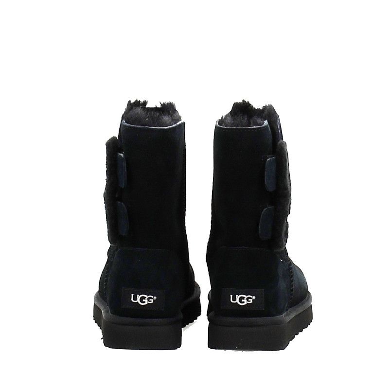 Bailey Fluff Buckle Boots - Black - Women - UGG - The Bradery