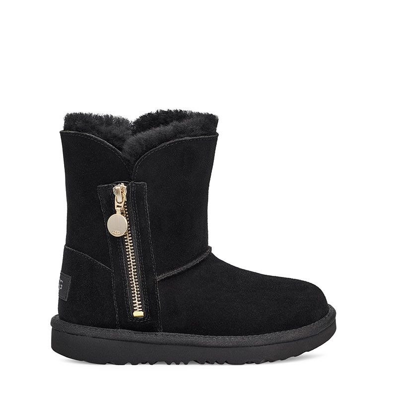 Cadet Bailey Zip Short Boots - Black - Kids - UGG - The Bradery