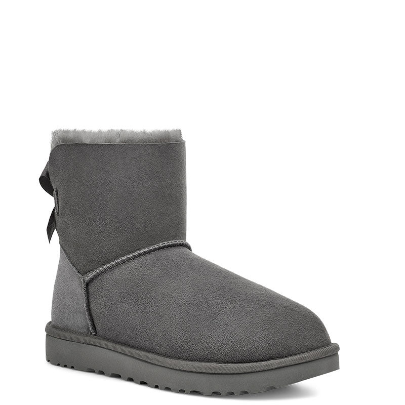 Bottes Mini Bailey Bow II - Gris - Femme - UGG - The Bradery