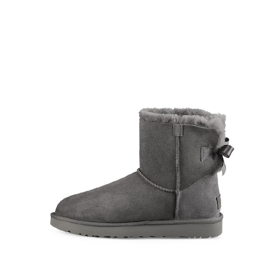 Bottes Mini Bailey Bow II - Gris - Femme - UGG - The Bradery