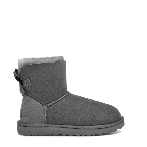 Bottes Mini Bailey Bow II - Gris - Femme - UGG - The Bradery