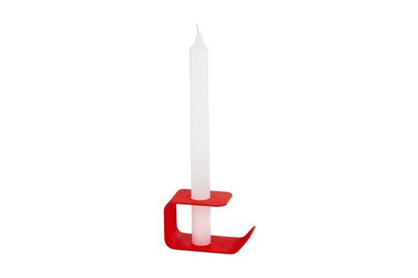 Bougeoir Flec - Bas - Rouge coquelicot - Noo.ma Design - The Bradery