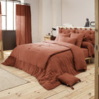 Bout De Lit Gaze De Coton 90 X 200 Cm Gaia Terracotta - L'Effet Papillon - The Bradery