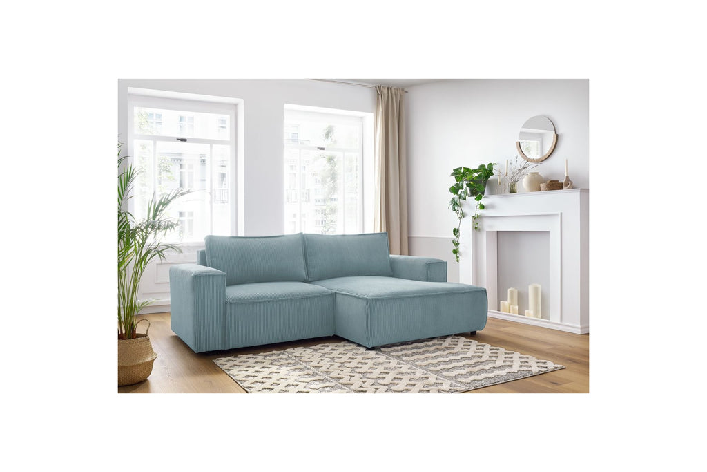 Sofá esquinero fijo compacto NIHAD de pana - Esquina derecha - BOBOCHIC - The Bradery
