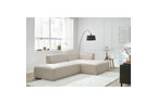 Canapé d'angle fixe MEGEVE tissu lisse - Angle droit - BOBOCHIC - The Bradery