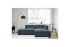 Canapé d'angle fixe MEGEVE tissu lisse - Angle droit - BOBOCHIC - The Bradery