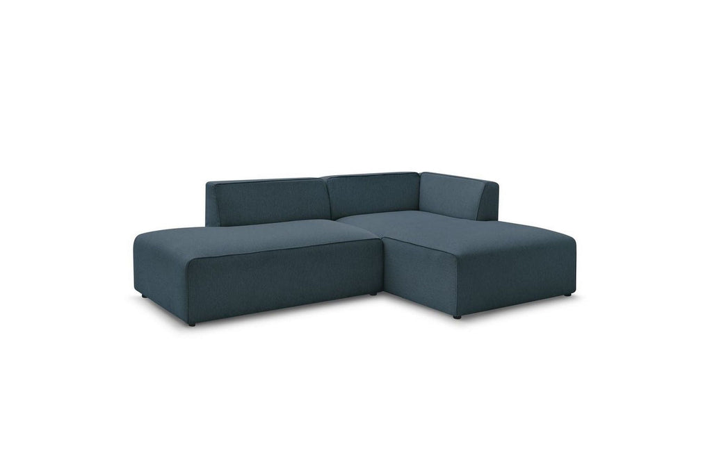 Canapé d'angle fixe MEGEVE tissu lisse - Angle droit - BOBOCHIC - The Bradery