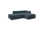 Canapé d'angle fixe MEGEVE tissu lisse - Angle droit - BOBOCHIC - The Bradery