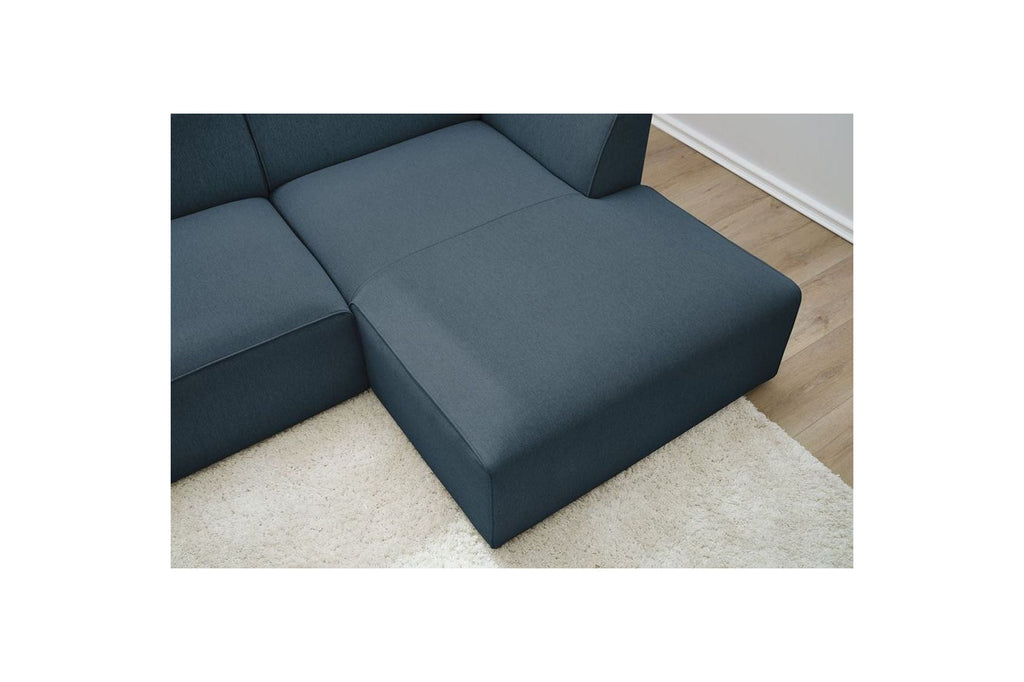 Canapé d'angle fixe MEGEVE tissu lisse - Angle droit - BOBOCHIC - The Bradery