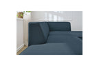 Canapé d'angle fixe MEGEVE tissu lisse - Angle droit - BOBOCHIC - The Bradery