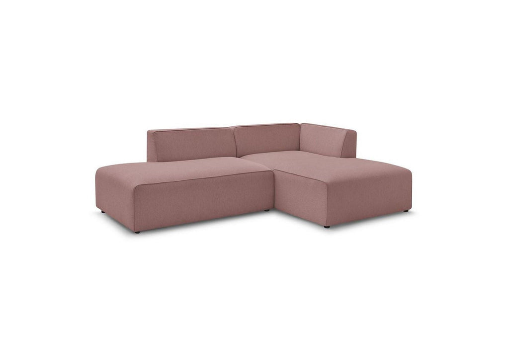 Canapé d'angle fixe MEGEVE tissu lisse - Angle droit - BOBOCHIC - The Bradery