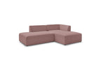 Canapé d'angle fixe MEGEVE tissu lisse - Angle droit - BOBOCHIC - The Bradery