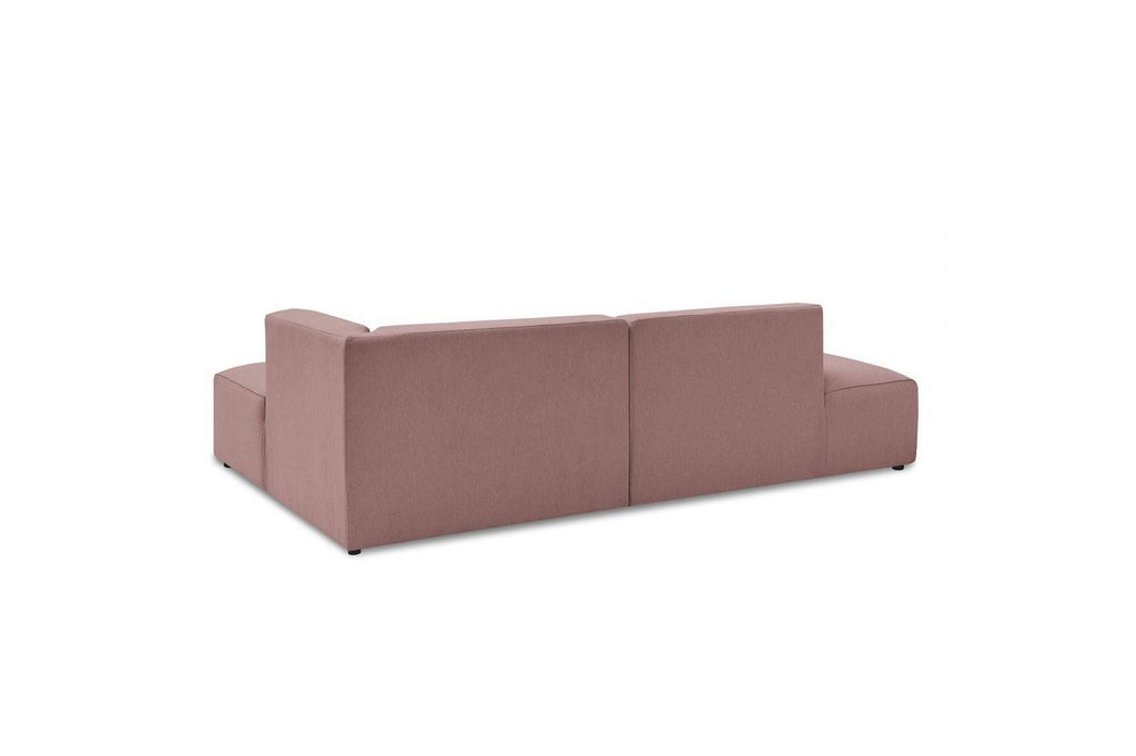 Canapé d'angle fixe MEGEVE tissu lisse - Angle droit - BOBOCHIC - The Bradery