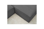 Canapé d'angle fixe MEGEVE tissu lisse - Angle droit - BOBOCHIC - The Bradery