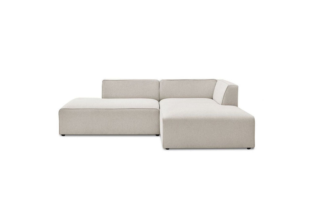 Canapé d'angle fixe MEGEVE tissu lisse - Angle droit - BOBOCHIC - The Bradery