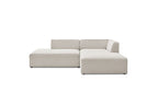 Canapé d'angle fixe MEGEVE tissu lisse - Angle droit - BOBOCHIC - The Bradery