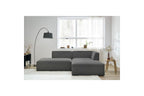 Canapé d'angle fixe MEGEVE tissu lisse - Angle droit - BOBOCHIC - The Bradery
