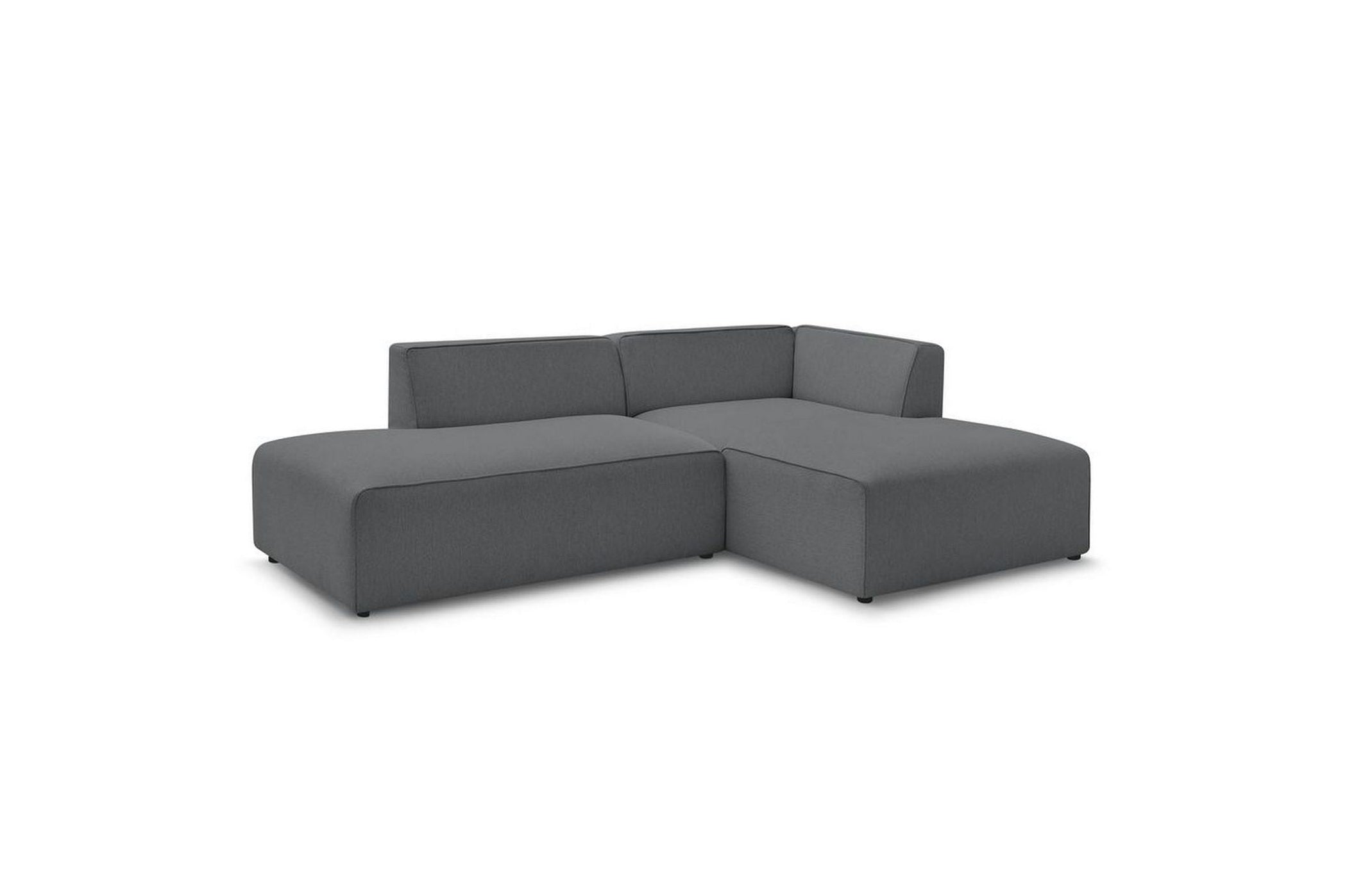 Canapé d'angle fixe MEGEVE tissu lisse - Angle droit - BOBOCHIC - The Bradery