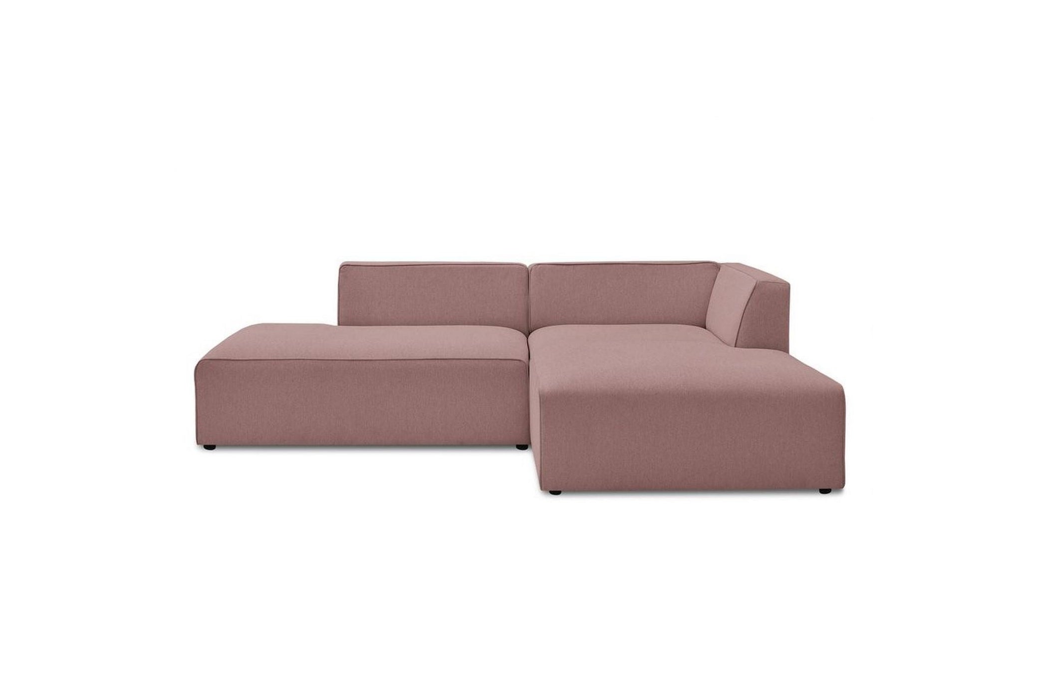 Canapé d'angle fixe MEGEVE tissu lisse - Angle droit - BOBOCHIC - The Bradery