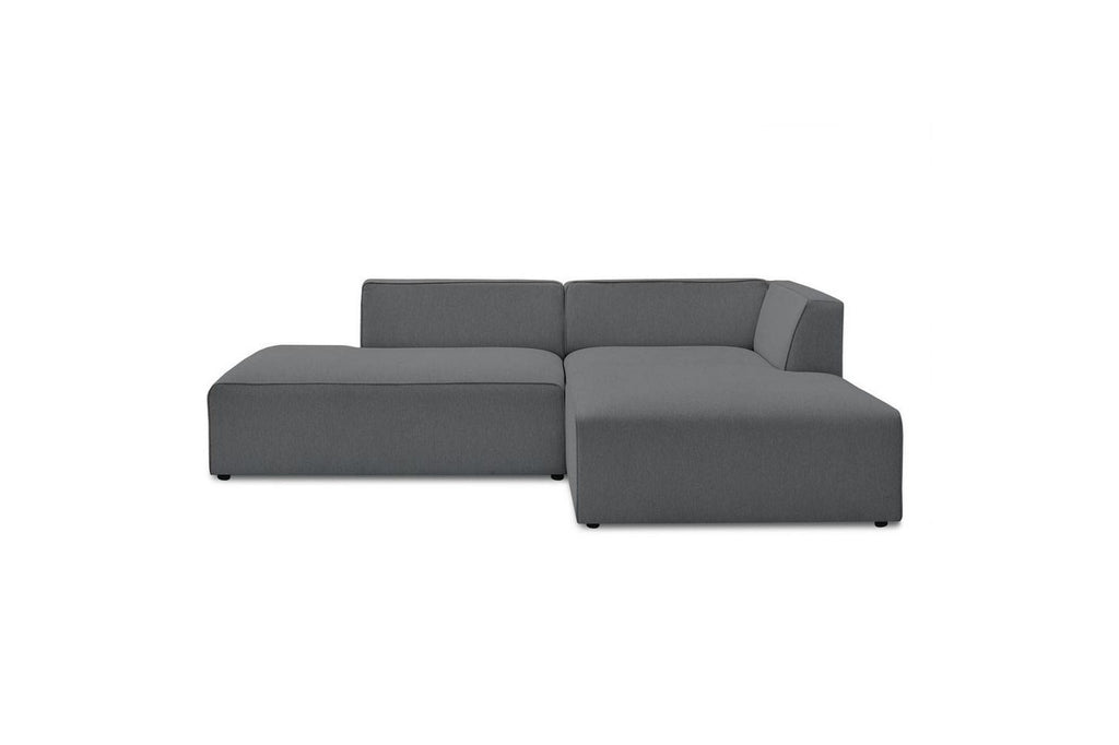 Canapé d'angle fixe MEGEVE tissu lisse - Angle droit - BOBOCHIC - The Bradery