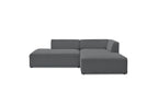 Canapé d'angle fixe MEGEVE tissu lisse - Angle droit - BOBOCHIC - The Bradery