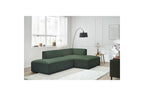 Canapé d'angle fixe MEGEVE tissu lisse - Angle droit - BOBOCHIC - The Bradery