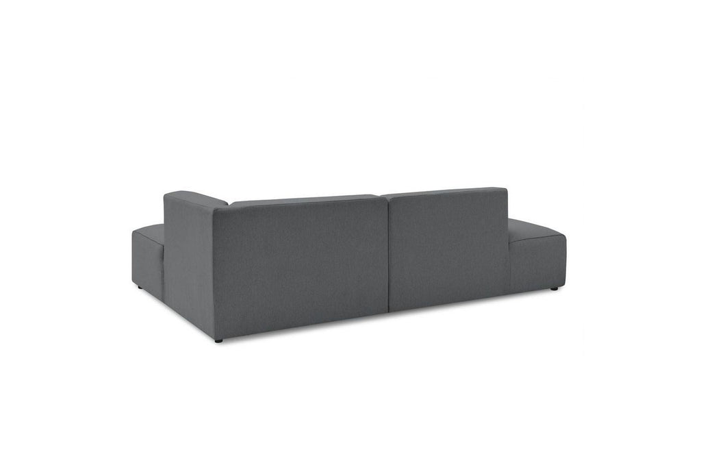 Canapé d'angle fixe MEGEVE tissu lisse - Angle droit - BOBOCHIC - The Bradery